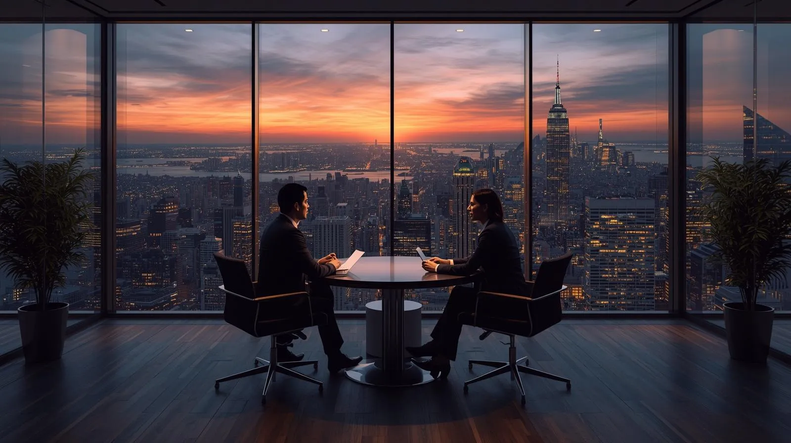 Upravni sastanak u modernoj dvorani